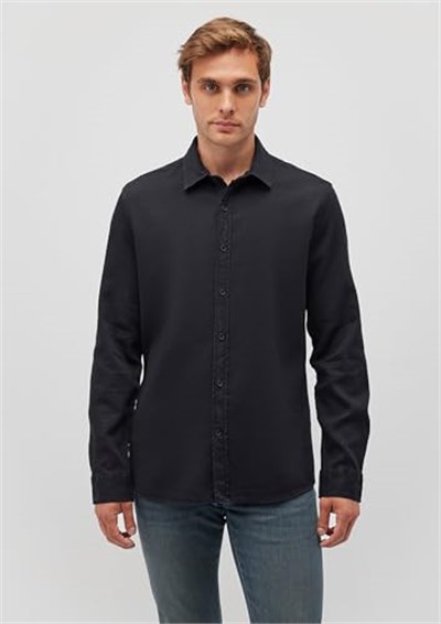 Siyah Gömlek Slim Fit/Dar Kesim 0211091-900