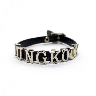 Siyah Jungkook Bts Army Suni Deri 21 cm Ayarlanabilir Bileklik