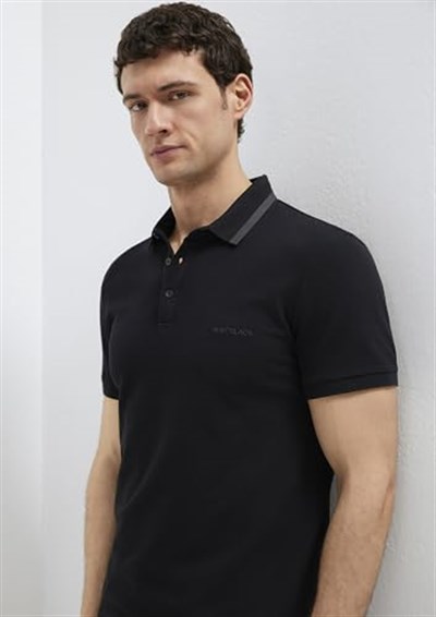 Siyah Polo Tişört Fitted/Vücuda Oturan Kesim 0611829-900