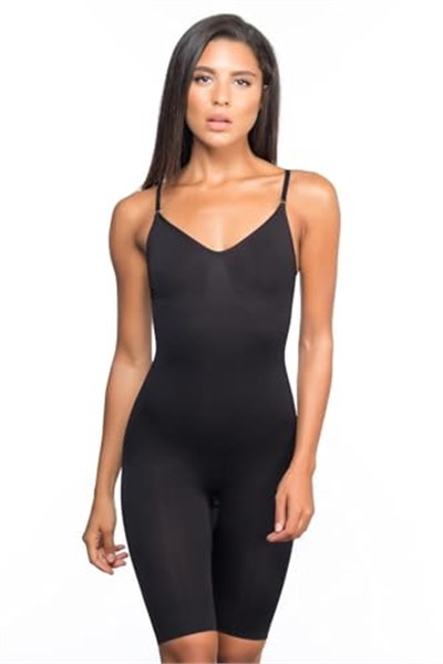 Siyah Seamless Dikişsiz Iz Yapmayan Askılı Body Boxer Korse, XL, İGP2071-869BST0004267