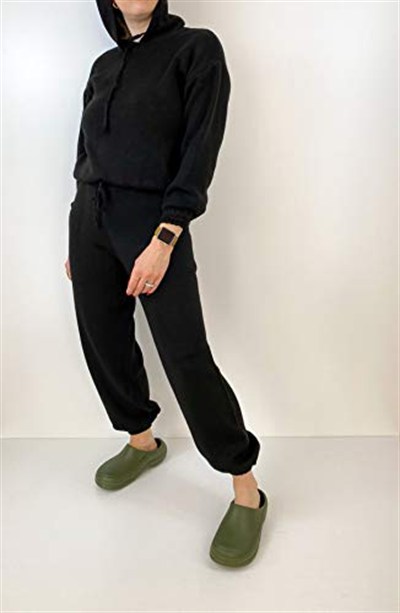 Siyah Triko Bluz Jogger Pantolon Takım