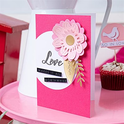 Sizzix Rose Gold Surfacez Zengin Kart Stoğu, 20x29 cm, 50li Paket
