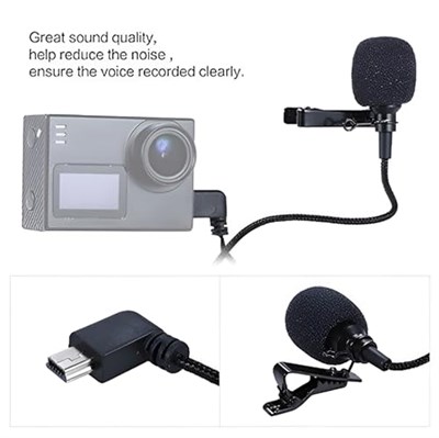 SJCAM SJ6 Legend Mini USB Aksiyon Video Kamerası için Harici Mikrofon