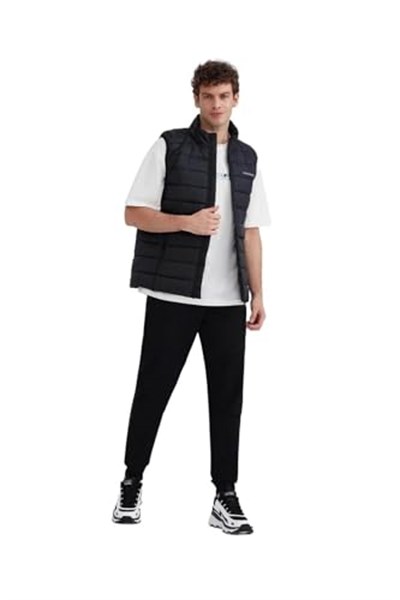 Skechers M Outerwear Padded Vest Erkek Siyah Yelek