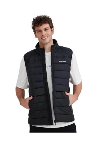 Skechers M Outerwear Padded Vest Erkek Siyah Yelek