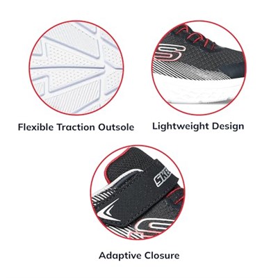 Skechers MİCROSPEC İİ - ZOVRİX Erkek Çocuk Gs Siyah Spor Ayakkabı