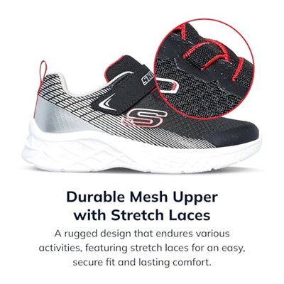 Skechers MİCROSPEC İİ - ZOVRİX Erkek Çocuk Gs Siyah Spor Ayakkabı