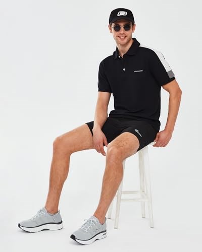 Skechers Polo Shirt M Short Sleeve Erkek Siyah Polo Yaka Tshirt M