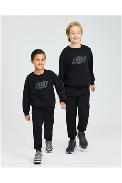 Skechers Siyah Çocuk B LW Fleece Eşofman Altı SK242047-001