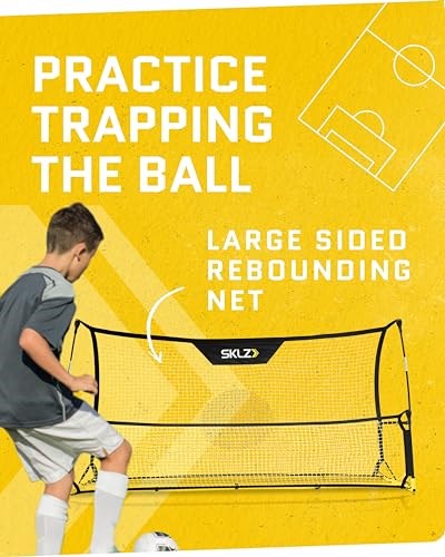 SKLZ Unisex Quickster Futbol Antrenörü Kale Ağı, Siyah/Sarı, Tek Beden EU