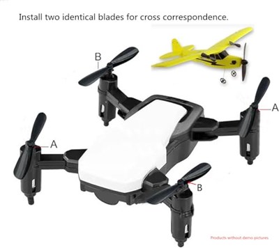 skrnrhrery Pervane Bıçakları, UAV Pervanesi Uzaktan Kumanda için Kullanılır Özel Naylon 46 mm Bıçak Mili 0,8 mm Pozitif ve Negatif Mini İHA Pervane Uçak Parçaları