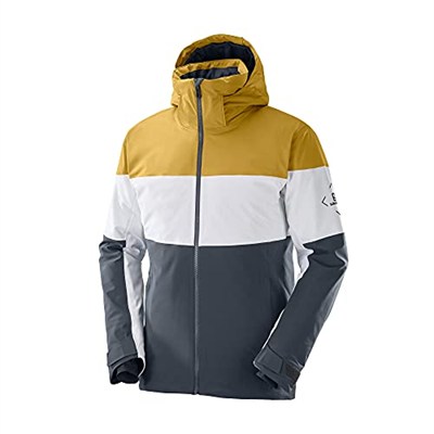 SLALOM ERKEK KAYAK/SNOWBOARD CEKETİ Ebony/White/Cumin L L
