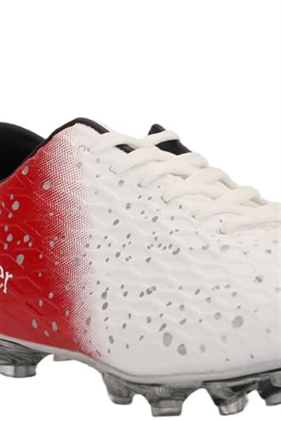 Slazenger HANIA KRP Futbol Erkek Çocuk Krampon Ayakkabı Beyaz/Kırmızı