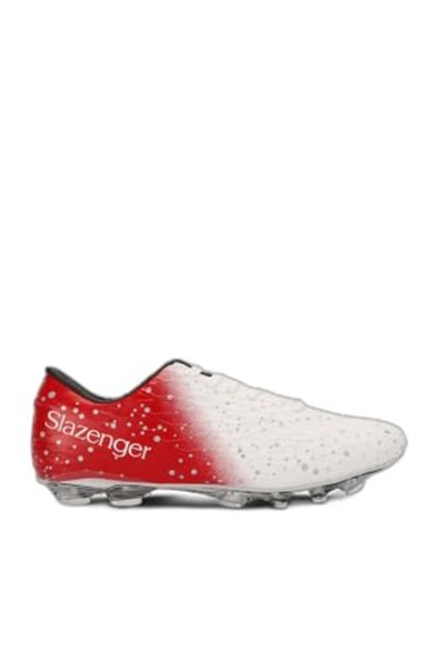 Slazenger HANIA KRP Futbol Erkek Çocuk Krampon Ayakkabı Beyaz/Kırmızı