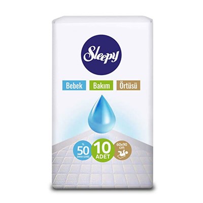 Sleepy Babycare Bebek Bakım Örtüsü 10 Adet - Seçenekler: 10 Ped 2li paket, 60-90 Cm