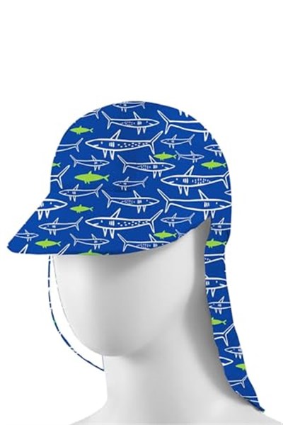 SlipStop Jaws Sun Hat Mavi Çocuk Şapka Mavi Tek Ebat