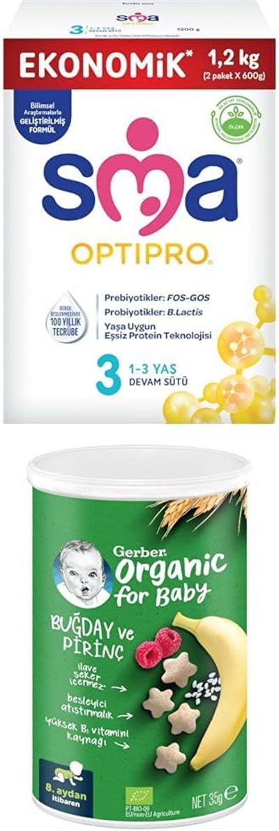 SMA 3 1.2 kg + Gerber Atıştırmalık Paketi