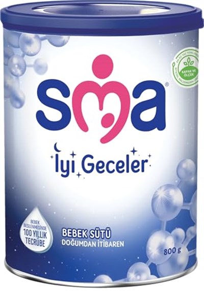 SMA İyi Geceler Bebek Sütü 0-12 Ay 800g - Seçenekler: 800 g, 800 g (2 paketi), 4800 g, 4800 g (2 paketi)