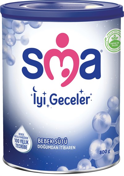 SMA İyi Geceler Bebek Sütü 0-12 Ay 800g - Seçenekler: 800 g, 800 g (2 paketi), 4800 g, 4800 g (2 paketi)