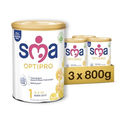 SMA Optipro 1 Bebek Sütü (0-6 Ay, 800 g x 3 Adet)