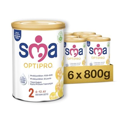 SMA Optipro 2 Devam Sütü (6-12 Ay, 800 g) x 6