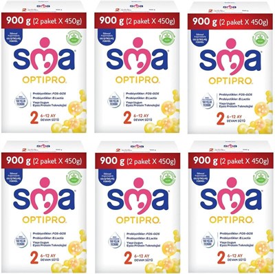 SMA Optipro 2 Probiyotik Devam Sütü 900 gr 6 Adet P08465