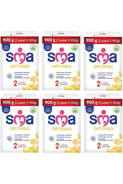 SMA Optipro 2 Probiyotik Devam Sütü 900 gr 6 Adet P08465