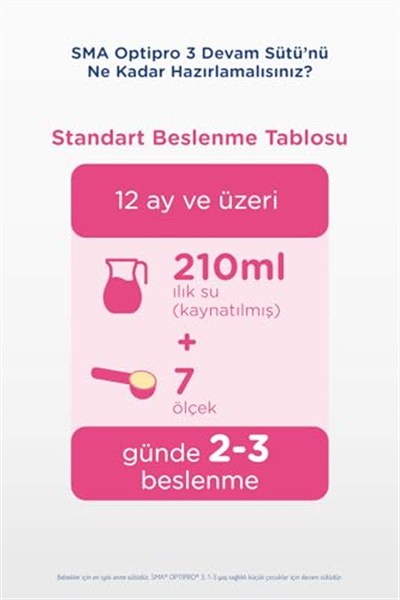 SMA Optipro 3, 1-3 Yaş Devam Sütü, 1.2 kg (2 x 600 g)