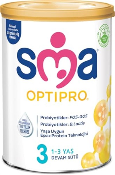 SMA Optipro 3 Devam Sütü (1-3 Yaş, 800 g) 6lı paket