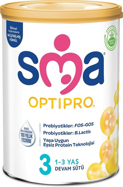 SMA Optipro 3 Devam Sütü (1-3 Yaş, 800 g) 6lı paket