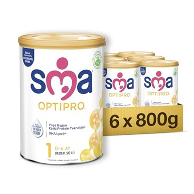 SMA Optipro Bebek Sütü (0-6 Ay, 800 g) x 6