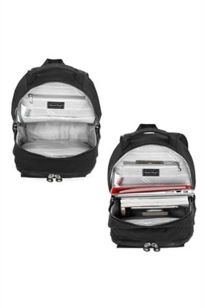 Smart Bags Büyük Boy Sırt Çantası Krinkıl Kumaş 1215 01 Siyah
