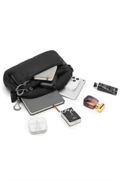 Smart Bags Ekstra Hafif Kumaş Kadın Postacı Çantası 3148 Siyah