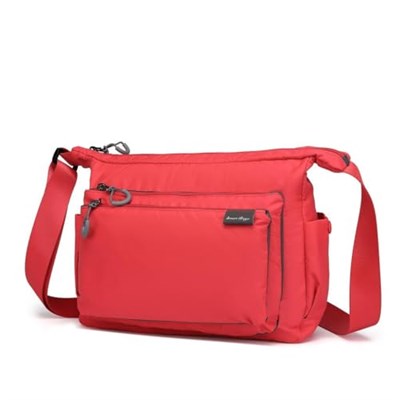 Smart Bags Ekstra Hafif Kumaş Kadın Postacı Çantası 3146 Kırmızı