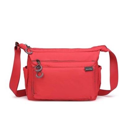 Smart Bags Ekstra Hafif Kumaş Kadın Postacı Çantası 3146 Kırmızı