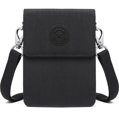 Smart Bags Küçük Telefonluk Kadın Çantası Krinkıl Kumaş 3173 Siyah