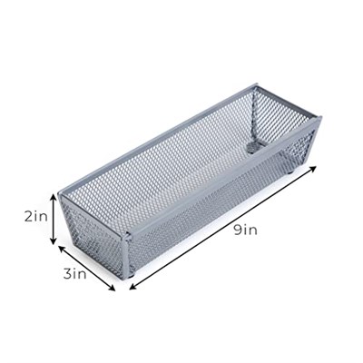 Smart Design Çekmece Düzenleyici - (9 x 7 cm) - Çelik Metal Örgü Tepsi - Birbirine Geçen Kol Bağlantısı - Gereçler, Gümüş Eşyalar, Organizasyon - Mutfak [Gümüş]