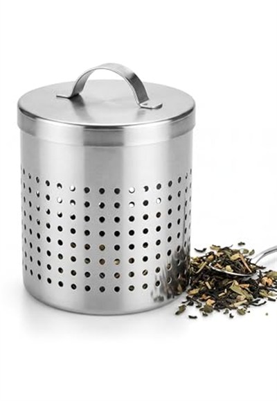Smartizi 2li Büyük Boy Metal Çay Süzgeci Seti (7 x 6.5 cm) - Paslanmaz Çelik Demlik ve Kupa Filtresi (2 Adet)