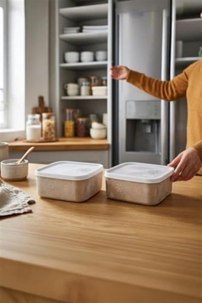 Smartware 2Li Set No Frost Saklama Kabı Latte 700 ML