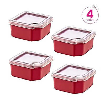 Smartware 4Lü Q-Box Saklama Kabı Carmen 350 ML