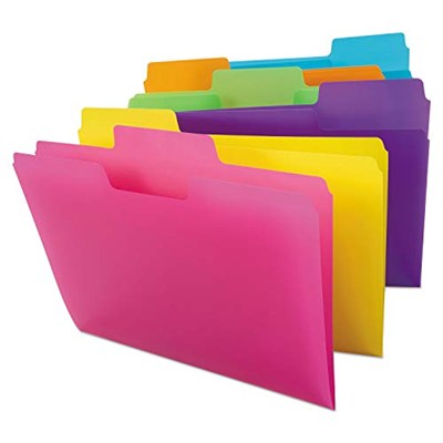 Smead SuperTab Dosya Klasörü, Büyük Boy 1/3 Kesim sekmesi, Harf Boyutu, Poli, Paket başına 18 (10515)
