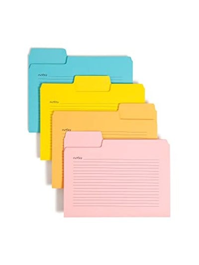 Smead SuperTab Notes Folder, Büyük Boy 1/3 Kesim Tableti, Harf Boyutu, Çeşitli Renkler, Paket başına 12 (11650)