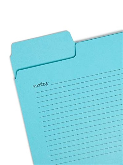 Smead SuperTab Notes Folder, Büyük Boy 1/3 Kesim Tableti, Harf Boyutu, Çeşitli Renkler, Paket başına 12 (11650)