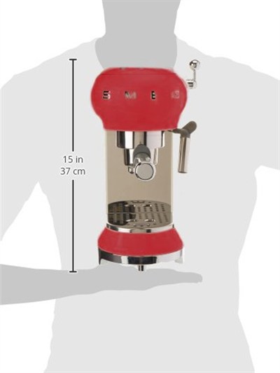 SMEG 50s Style Retro Espresso Kahve Makinesi Glossy Red