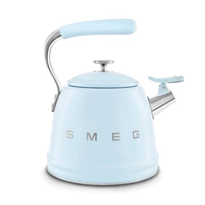 Smeg 50s Style Set Üstü Islıklı Kettle Pastel Mavi 2.3 lt