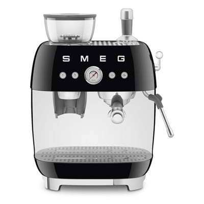 Smeg EGF03BLEU Espresso Makinesi, Tam Otomatik Kahve Makinesi, 50s Style, Siyah