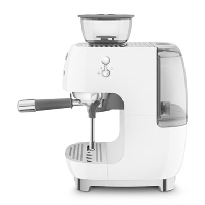 Smeg EGF03WHEU Espresso Makinesi, Tam Otomatik Kahve Makinesi, 50s Stil, Beyaz