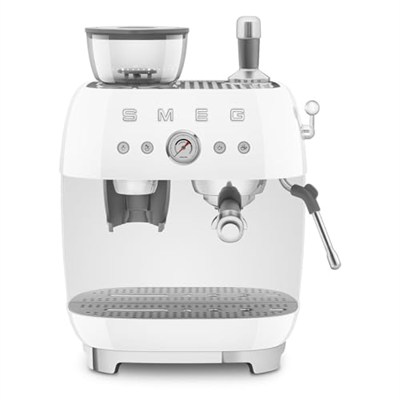 Smeg EGF03WHEU Espresso Makinesi, Tam Otomatik Kahve Makinesi, 50s Stil, Beyaz