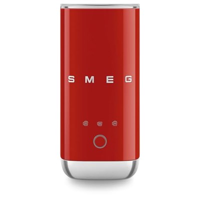 Smeg, MFF02RDEU elektrikli süt köpürtücü, 3 fonksiyonlu içecek, çıkarılabilir çırpma teli, yapışmaz seramik kaplama, 500 W, kırmızı