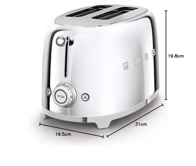 Smeg TSF01SSEU Ekmek Kızartma Makinesi 2x2, Krom